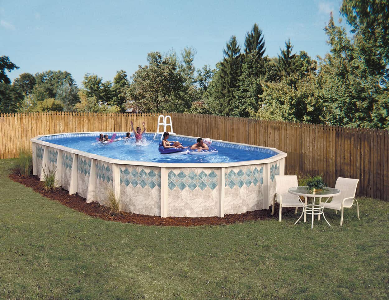 7ft deep above ground pool